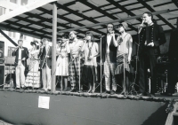 Performances of the Army Art Ensemble on the summer stage in Pohořelec in the first half of the 1990s