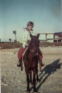 Alice on horseback