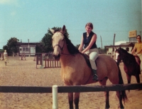 Alice on horseback