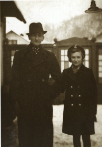 Ervín Adam with his sister before transport to Hungary