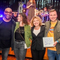 Maryna Bohun and a German couple who bought a Ukrainian verse of the “Imagine” composed by her
