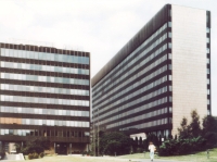 Chemapol-Investa building in 1970 as seen from Kodaňská Street at the main entrance