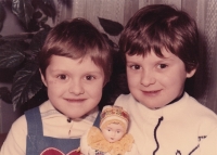 Daughters Lenka (left) and Vera, 1974