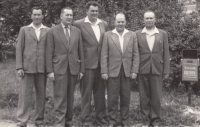 The Křivánek siblings: from left Alois, Štěpán, Adolf, Josef and Karel, Czechoslovakia, 1960s