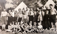 At the Scouts camp at Předmostí near Přerov in 1937