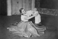 Witness in the performance Children's Sketchbook by Jiří Kolafa at the Masaryk Theatre in Jičín in 1952