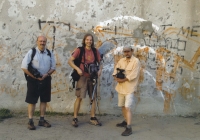 Filming in Lodz. From left Pavel Štingl, Michael Míček and Miroslav Janek