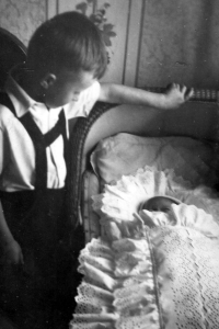 Karel Jiřík with his younger sister Jiřina / 1957