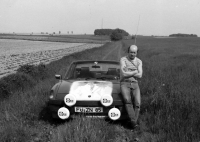 Karel Jiřík s vozem Porsche 914 / Německo 1983