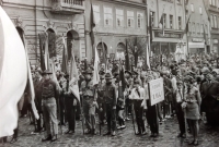 In the May Day parade in 1970, Frýdlant Scouts and Pioneers walked side by side, a year later only Pioneers could walk