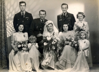 Wedding of the parents of Karel Janšta and Jiřina Řežábková-Janštová, 1947