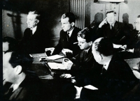 State Council meeting in London, Karel Janšta second from the left, ca. 1943-1944