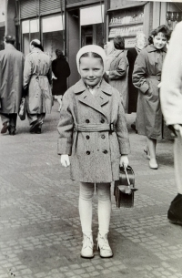 Jaroslava Vondrková, first time in Prague, 1960