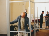 Jaromír Zemina at the exhibition in Trutnov