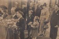 Wedding of parents in Týn Church, 25 August 1940