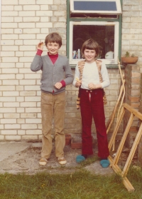 Children Petr and Ludmila in Great Britain (1973)