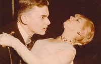 With Klára Jermeková, drama club, late 1950s