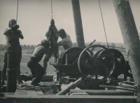 Action 77, when the Communists decided that 77,000 civil servants should go into production, photo from Ejpovice, photo taken by the witness, 1955