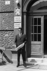 Petr Kadleček in 1966 after graduation from the Faculty of Forestry in Brno