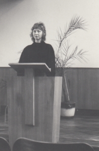 Lidmila as a young preacher, 1973