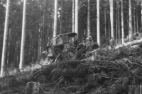 Mining in the Krkonoše Rezek forest, 1978