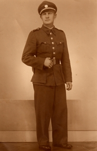 Jan Hradecky, the witness's father the Border Guard uniform of the National Security Service, post-war years, 1945-1948