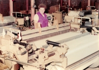 Worker in a weaving mill in Rýmařov (1980s)