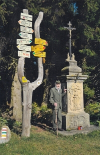 Franz Braun at the cross, c. 2020