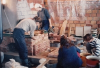 Students of the St. Agnes School of Applied Arts at work under the guidance of Jana Pešková, Nová Ves nad Popelkou, 1990s