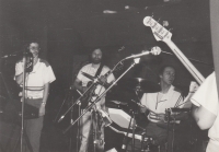 With the band Rébus in Severka (Sokolov), 1980s