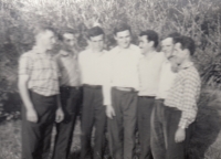 On the left a witness and on the right brother Frantisek together with other boys from Gernik, approximately end of the 50s