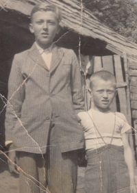 Josef Hána with his younger brother, Svatá Helena, 1950s