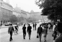 In the streets of Prague after the August occupation, 1968, photo by husband Miloš Živný