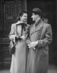 Jaromír and Věra Fiala, wedding, early 1950s