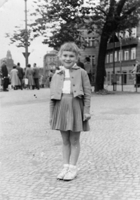 Blanka Paulů in Vrchlabí as a first grade student of a primary school