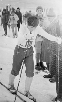 Blanka Paulů during a student race in Benecko, 1967