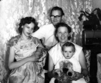 Emilie Kozubíková with her mother, husband and daughter, circa 1960