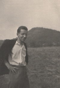 Emil Soukup in 1962 on a walk in Litoměřice under Radobýl, before his priestly ordination