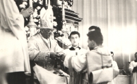 Emil Soukup at his ordination in Litoměřice in the Cathedral of St. Stephen on 24 June 1962; the consecrator was the Bishop, Apostolic Administrator of Trnava, Dr. Ambrož Lazík