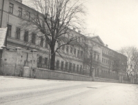 The building of the Litoměřice Seminary in a photo from 1957