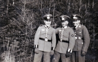 Rudi (centre), the maternal uncle of the witness , who was killed in the Wehrmacht uniform in Crimea / his older brother also died in Russia / World War II