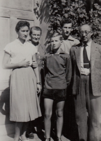 Jan Vosáhlo (second from right) with his parents, sister Iva and brother Libor, 1960s