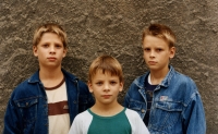 Sons Josef, František and Štěpán Svoboda in 1996