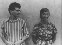 Jan Vaculík with his brother Martin's wife Isabella, 1979