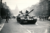 Invasion of Warsaw Pact troops, Wenceslas Square, 21 August 1968