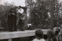 Garden festival as a farewell to the settlement of Pokrok, end of summer 1985