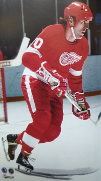 Václav Nedomanský in a Detroit Red Wings jersey, second half of the 1980s