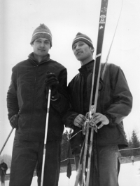 Tomáš Kučera (left) and his brother Antonín as representatives of Czechoslovakia in the late 1960s