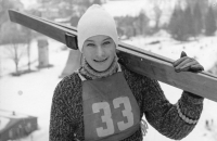 Tomáš Kučera as a fourteen-year-old in 1963 at the races in Harrachov. In the same year he won the national youth championship in ski jumping