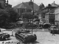 From their house in Most, the witness captured the filming of Most u Remagen, summer 1968